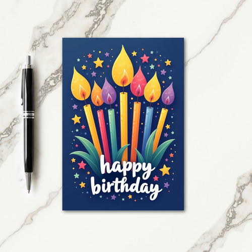 Starry Wishes Birthday Card