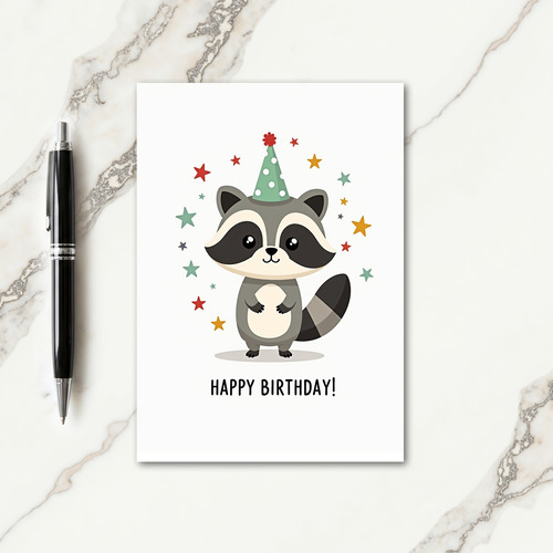 Starry Woodland Birthday Card
