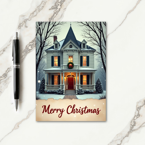 Stately Home Christmas Card