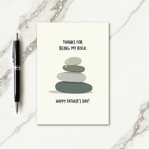 Steadfast Fathers Day Stones Card