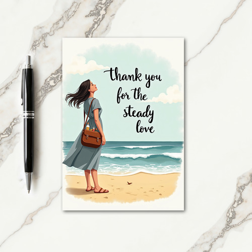 Steady Love Beach Scene Card