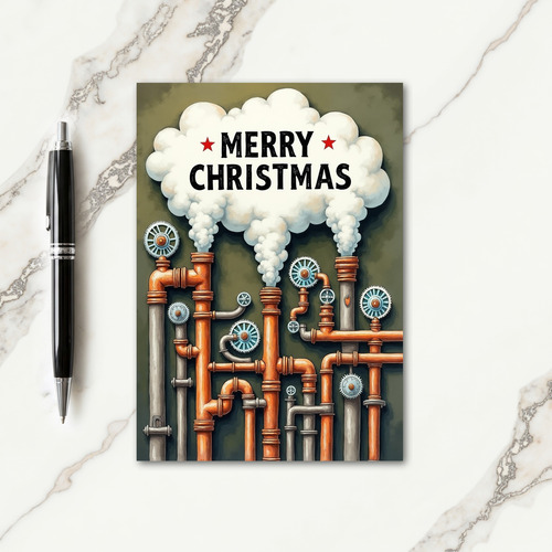 Steampunk Christmas Card