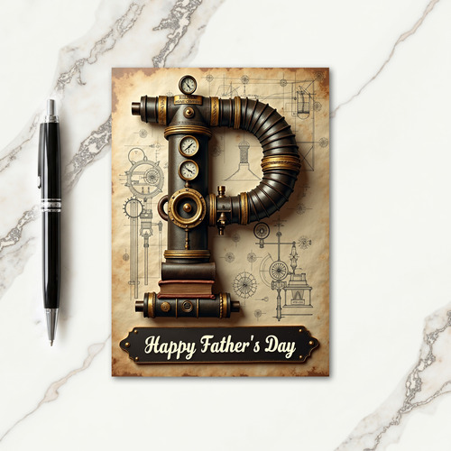 Steampunk Fathers Day Card
