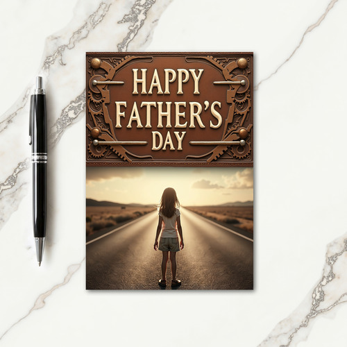 Steampunk Fathers Day Sign Card