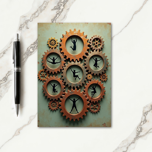 Steampunk Gears Christmas Card thumbnail