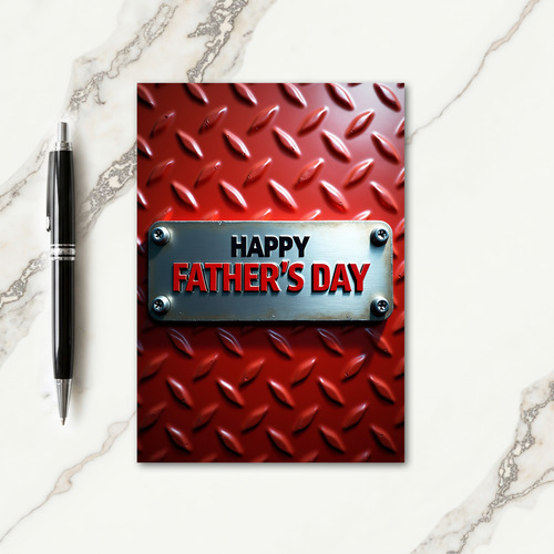 Steel Happy Fathers Day Card