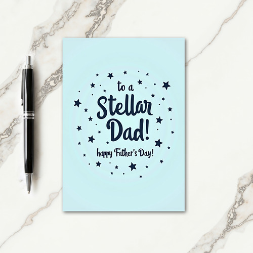 Stellar Dad Navy Script Card