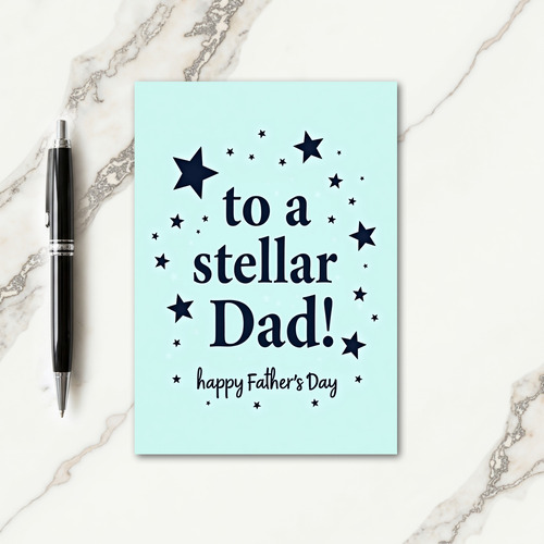 Stellar Dad Stars Fathers Day Card
