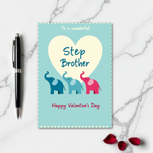 Step Brother Valentines Day Card