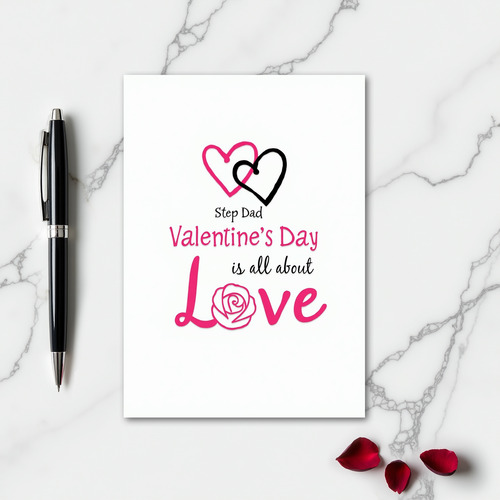 Step Dad Love Hearts Valentines Card