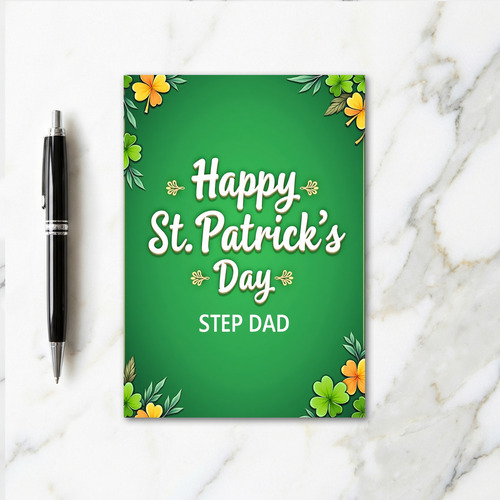 Step Dad St Patricks Day Card
