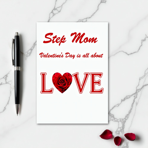 Step Mom Valentines Day Love Card