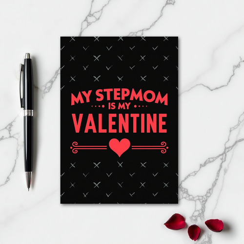 Stepmom Valentine Tick Cross Card