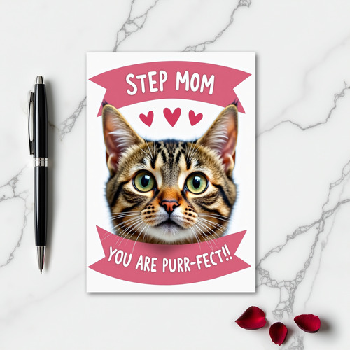 Stepmom You Are Purrfect Cat Card