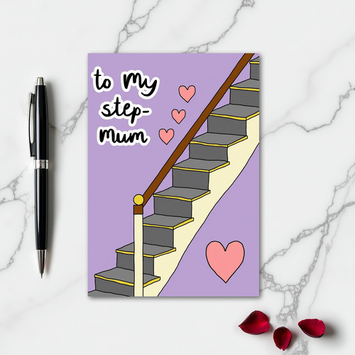 Stepmum Hearts Card