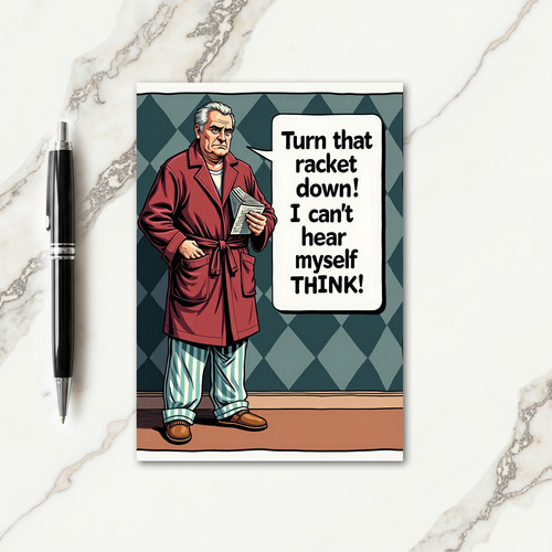Stern Fathers Day Newspaper Card