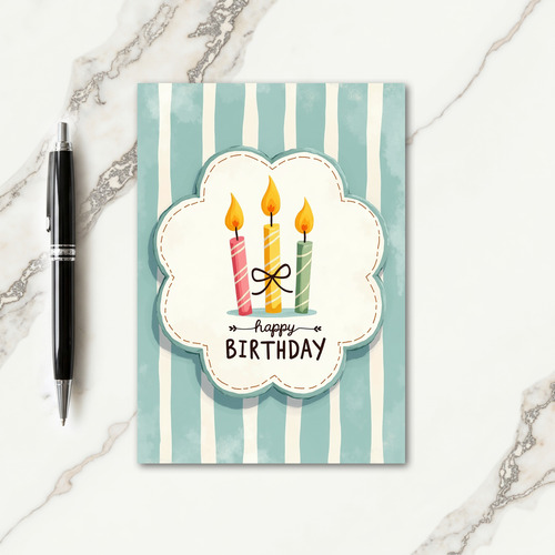 Stitched Frame Birthday Card