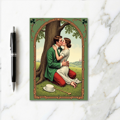 Stolen Kiss Romance Scene Card