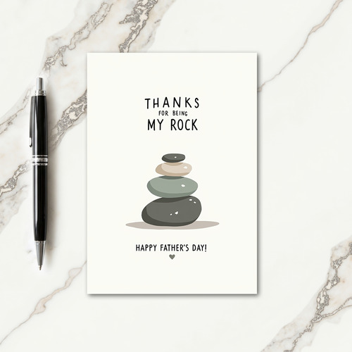 Stone Cairn Fathers Day Card