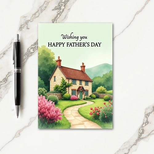 Storybook Fathers Day Scene Card