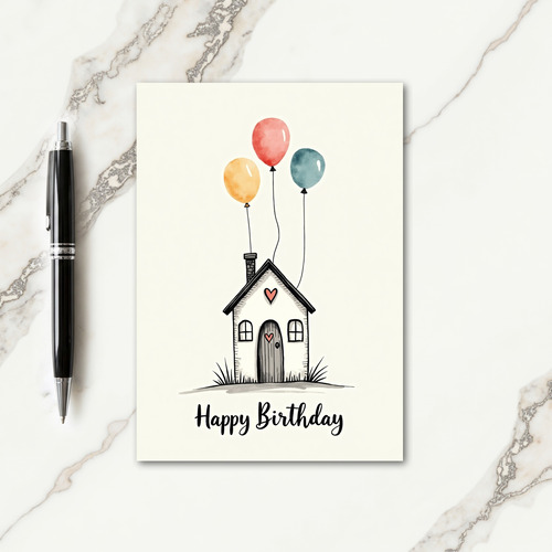 Storybook House Birthday Card