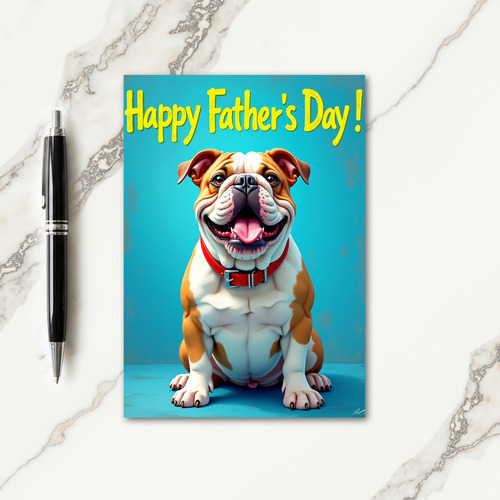 Stout Dog Happy Fathers Day Card
