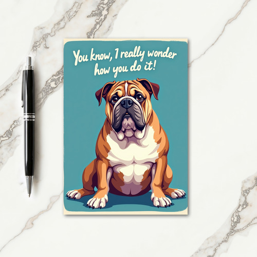 Stout Dog Wonders Fathers Day Card