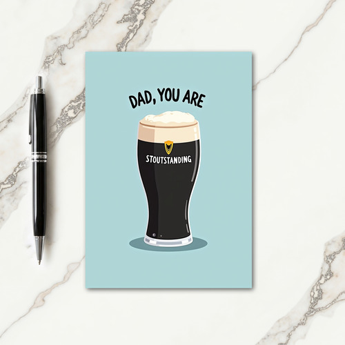 Stoutstanding Dad Illustration Card