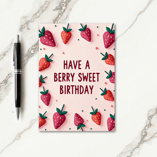 Strawberry Sweet Birthday Card