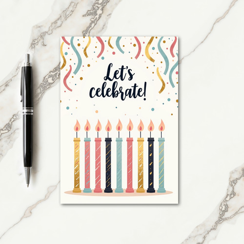 Streamer Birthday Card