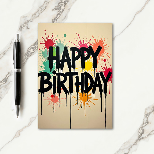 Street Art Birthday Card
