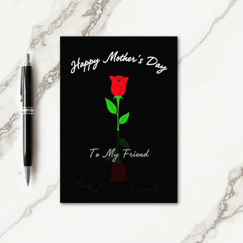 Striking Red Flower Mother Card