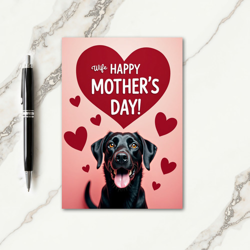 Striped Affection Dog Day Card