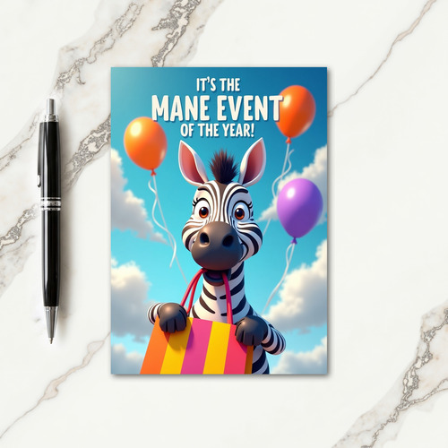Striped Animal Birthday Fun Card