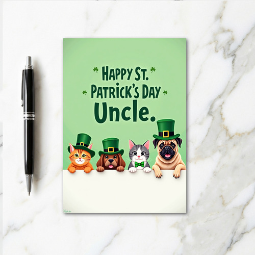 Striped Animal St Patricks Day Card