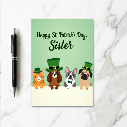 Striped Animals Holiday Card