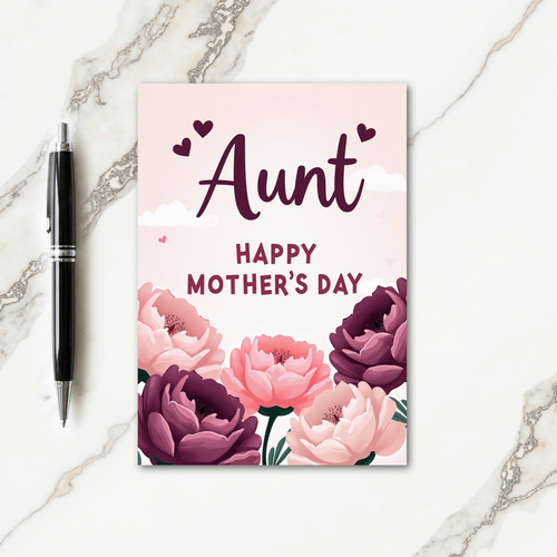 Striped Aunt Happy Day Card