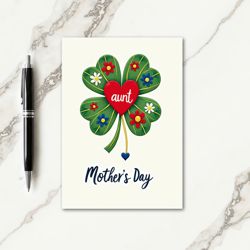Striped Aunt Mothers Day Card
