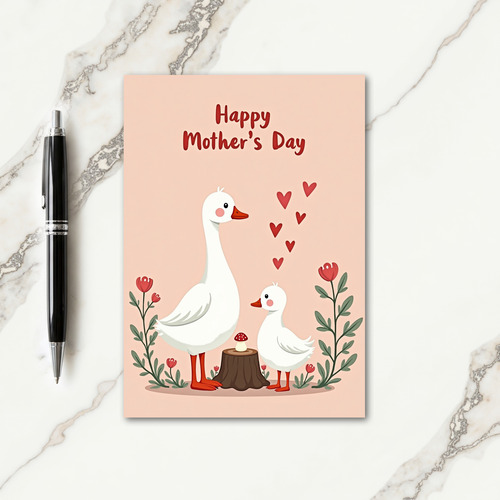 Striped Avian Mothers Day Card