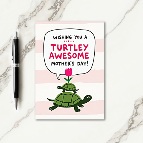Striped Awesome Mothers Day Card