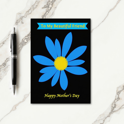 Striped Azure Mothers Day Card