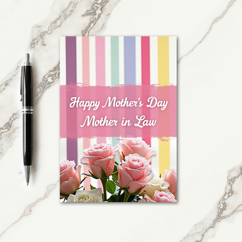 Striped Backdrop Mothers Day Card