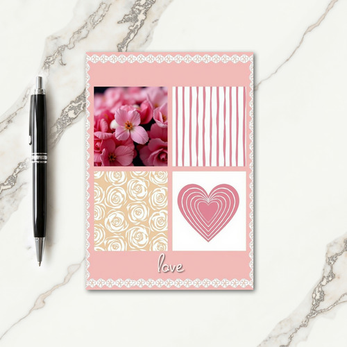Striped Background Love Card