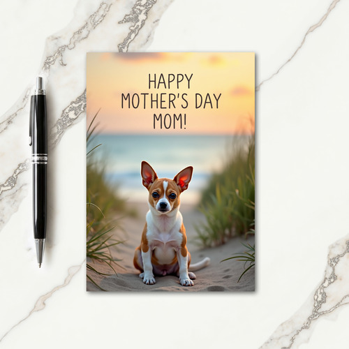 Striped Beach Canine Mom Card