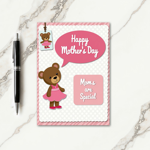 Striped Bear Celebration Card
