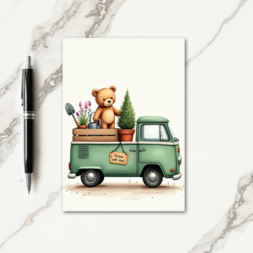 Striped Bear Delivery Card