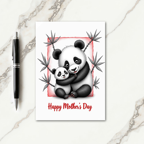 Striped Bears Hugs Greeting Card