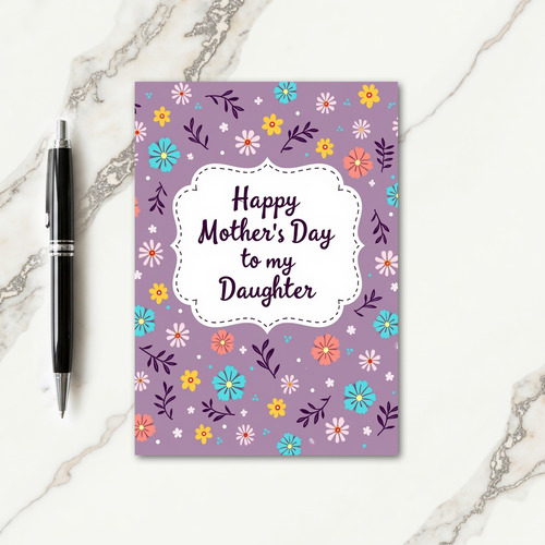 Striped Best Daughter Day Card