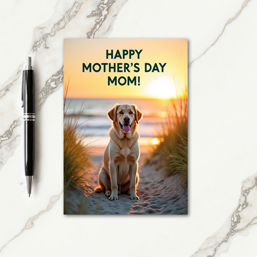 Striped Best Dog Ever Card