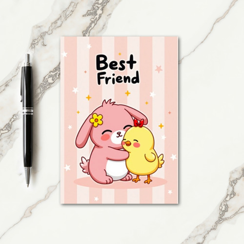 Striped Best Friend Card